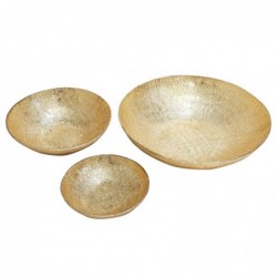 Bowl Kitchen Pack 3 unités Décoration | Plateaux en or - 600x1500x1500 cm