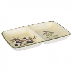 Plat rectangulaire Olives de cuisson | Ustensiles blancs - 4x19x33 cm