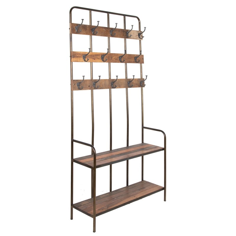 Grande Perchero avec meubles stand | Meubles auxiliaires bruns - 180x30x90 cm