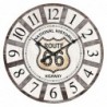 Wall Watch Route 66 Wall Adorno | Horloges grises - 34x4x34 cm