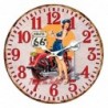 Wall Watch Route 66 Wall Adorno | Montres rouges - 34x4x34 cm