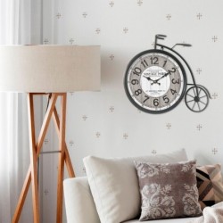 horloge dans un vélo de décoration | Montres à l'école noire - 50x6x60 cm