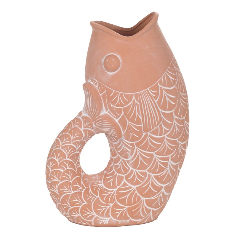 Décoration en vase en forme de poisson | Vases et supports bruns - 29x11x20 cm