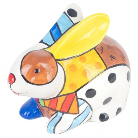 Hucha en forme de lapin Figures | Animaux jaunes - 14x12x21 cm