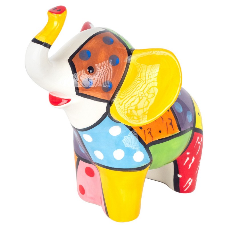 Hucha sous forme de figures d'éléphants | Animaux multicolores - 20x13x20 cm