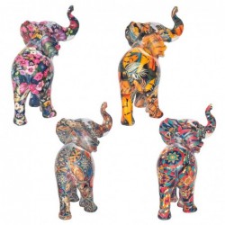 Figure Elephant Pack 4 unités Figures | Afrique gris et éléphants - 9x4x9 cm