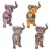 Figure Elephant Pack 4 unités Figures | Afrique gris et éléphants - 9x4x9 cm