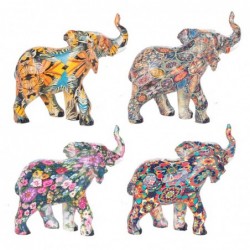 Figure Elephant Pack 4 unités Figures | Afrique gris et éléphants - 11x6x12 cm