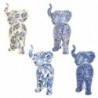 Figure Elephant Pack 4 unités Figures | Africain et éléphants bleus - 11x6x12 cm