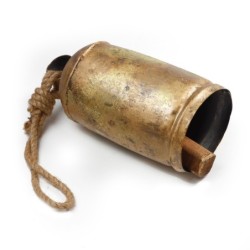 Cloche à vache en métal doré 25 * 11 * 11cm Hochet