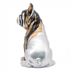 Figure Bulldog Figures français | Animaux en argent - 20x11x15 cm