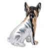 Figure Bulldog Figures français | Animaux en argent - 20x11x15 cm