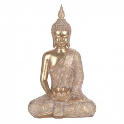 Bouddha Figure Médite des figures | Bouddhas dorés - 38x14x23 cm