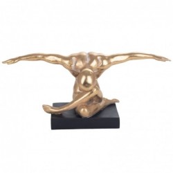 Figure Naked Man Figures | Bronze doré - 20x15x46 cm