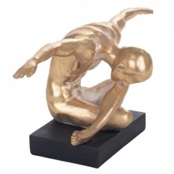 Figure Naked Man Figures | Bronze doré - 20x15x46 cm