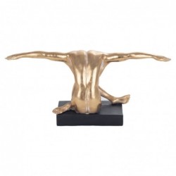 Figure Naked Man Figures | Bronze doré - 20x15x46 cm