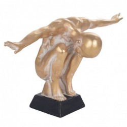 Figure Naked Man Figures | Bronze d'or - 26x21x47 cm