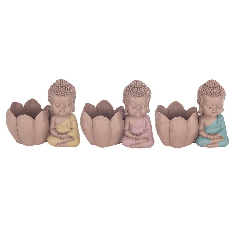 Bouddha Porta Porta Puk 3 unités Figures | Bouddhas bruns - 14x9x15 cm