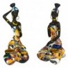 Figure African Woman Pack 2 unités Figures | Éléphants africains et bruns - 16x6x9 cm