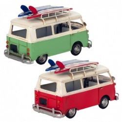 figure Car Van Surf Pack 2 unités Cadeau | Véhicules rouges | Vert - 17x12x28 cm