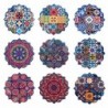 Origin Home Decor - voit avec des exposants pack 72 unités cuisine | Multicolore Coasters - 0x11x11 cm