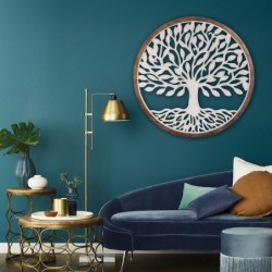 Origin Home Decor - Tree Adorno Life Adorno Mur | Plaques en bois blanc - 96x4x96 cm