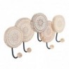 Origin Home Decor - Percha 5 Round Pomos Adorno mur | Cintres bruns - 22x5x44 cm