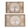 Origin Home Decor - Trays Trays Pack Pack 2 unités Décoration | Plateaux bruns - 5x27x43 cm