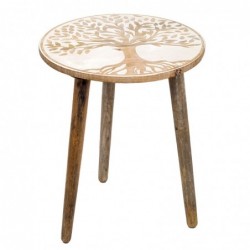 Origine de décoration intérieure - Rustic Table Life Furniture | Meubles auxiliaires bruns - 47x39x39 cm