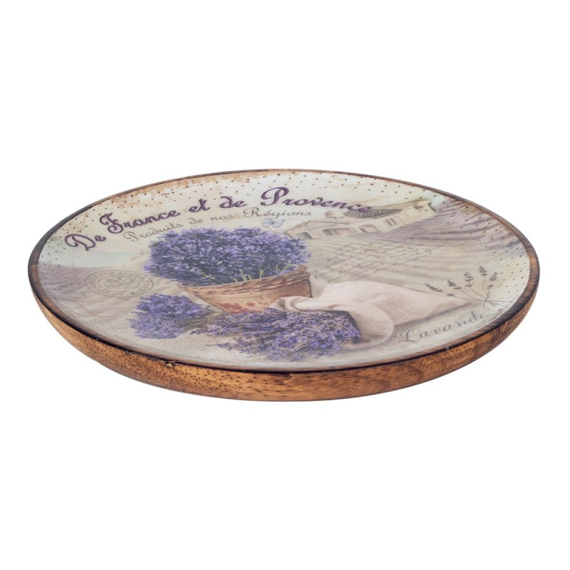 Origine de décoration intérieure - cuisine lavande rond | Boîtes et plateaux lilas - 2x22x22 cm