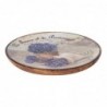 Origine de décoration intérieure - cuisine lavande rond | Boîtes et plateaux lilas - 2x22x22 cm