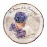 Origine de décoration intérieure - cuisine lavande rond | Boîtes et plateaux lilas - 2x22x22 cm