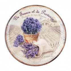 Origine de décoration intérieure - cuisine lavande rond | Boîtes et plateaux lilas - 2x22x22 cm