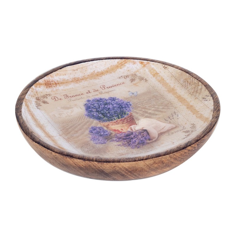 Origine de décoration intérieure - cuisine lavande rond | Boîtes et plateaux lilas - 2x16x16 cm