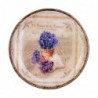 Origine de décoration intérieure - cuisine lavande rond | Boîtes et plateaux lilas - 2x16x16 cm