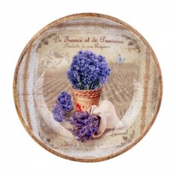 Origine de décoration intérieure - cuisine lavande rond | Boîtes et plateaux Lila - 7x30x30 cm