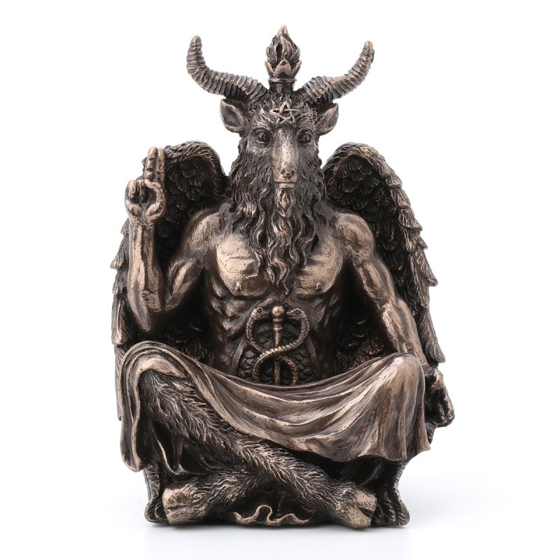 Décor d'origine - Figure God Baphomet Figures | Bronze argenté - 13x7x8 cm