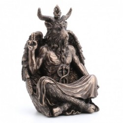 Décor d'origine - Figure God Baphomet Figures | Bronze argenté - 13x7x8 cm