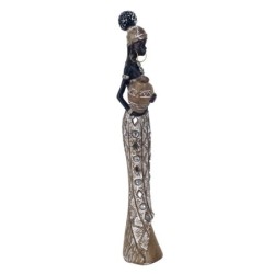 Figurine Africaine en Résine Noire 29 * 5 * 8cm Figure Africaine