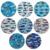 Origin Home Decor - Packs Pack de poissons d'exposant 72 Unités de cuisson | Multicolore Coasters - 0x11x11 cm