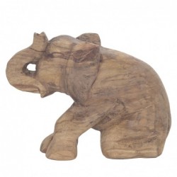 Décor d'origine - Figures de figure d'éléphant | Éléphants africains et bruns - 20x8x26 cm