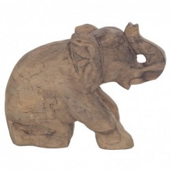 Décor d'origine - Figures de figure d'éléphant | Éléphants africains et bruns - 20x8x26 cm