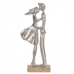 Origine de décoration intérieure - Figure Couple Figures | Plusieurs argent - 37x6x15 cm