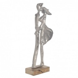 Origine de décoration intérieure - Figure Couple Figures | Plusieurs argent - 37x6x15 cm