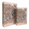 Origin Home Decor - Boxes Book World Pack 2 unités Décoration | Boîtes de livres brunes - 27x7x18 cm