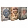 Origin Home Decor - Livre Livre Book World Pack 3 Unités Décoration | Boîtes de livre gris - 17x5x11 cm