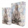 Origin Home Decor - Buddh Bouddh Bouddh Pack 2 unités Décoration | Blées de livres bleues - 27x7x18 cm