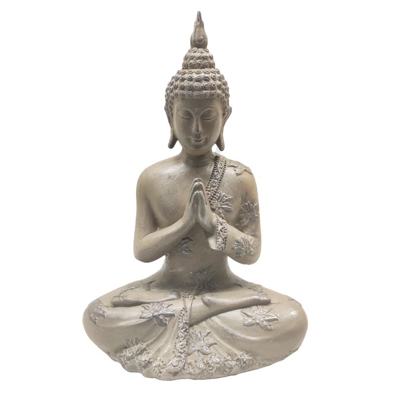 Origine de décoration intérieure - Figures de figurines de Bouddha | Bouddhas gris - 22x9x15 cm