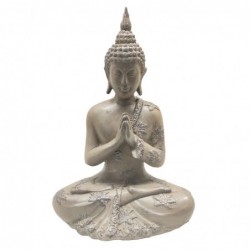 Origine de décoration intérieure - Figures de figurines de Bouddha | Bouddhas gris - 22x9x15 cm