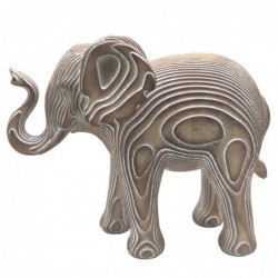 Origine de décoration intérieure - Figures de figurines d'éléphants | Animaux bruns - 16x8x21 cm